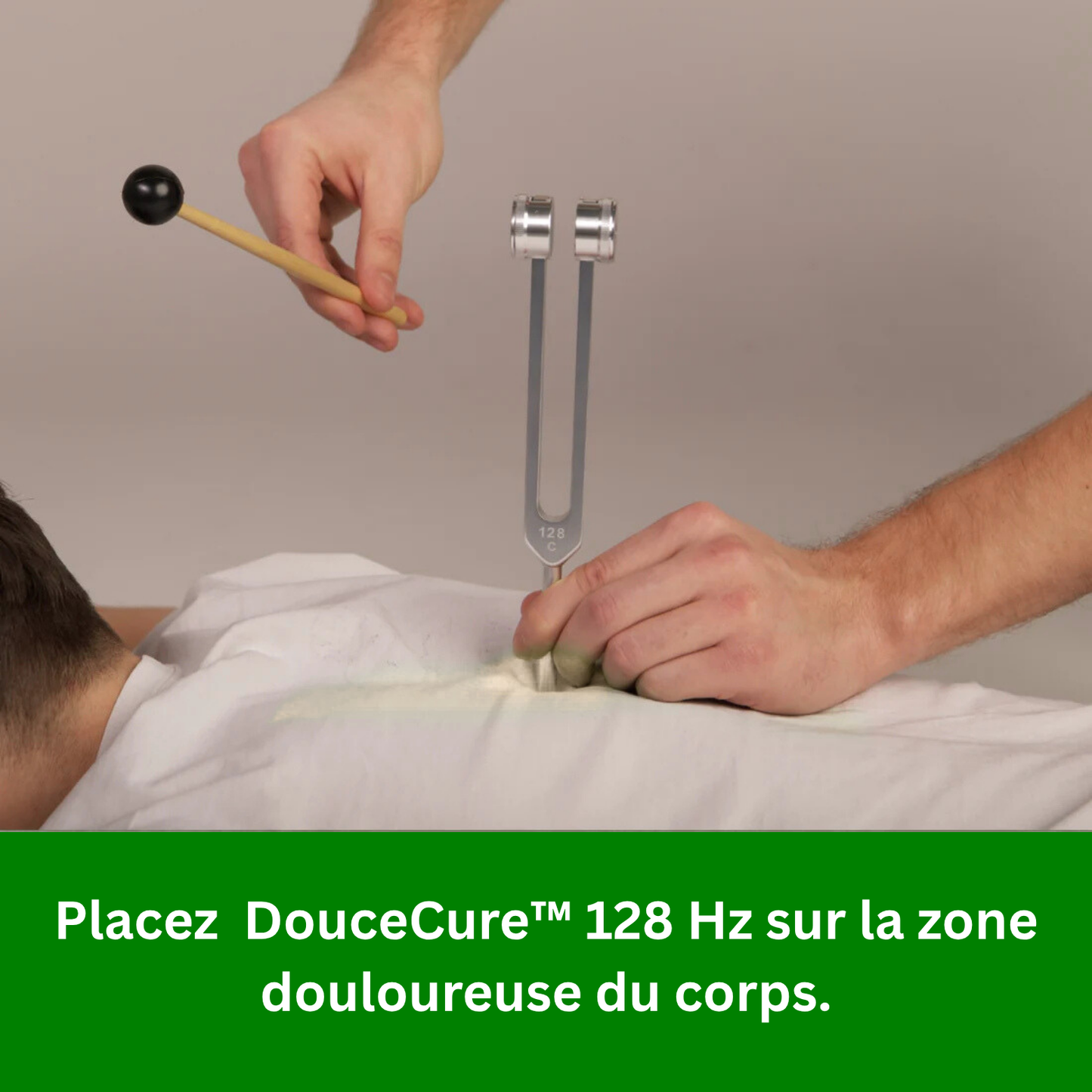 DouceCure™ 128 Hz – Soulagement doux et rapide.